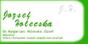 jozsef holecska business card