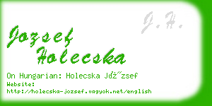 jozsef holecska business card